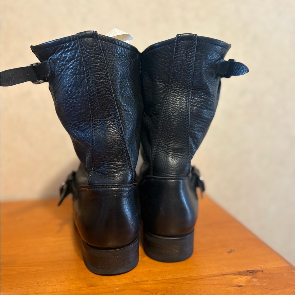 Frye Veronica Short Black Leather Western Slouch Moto
Boot Women’s Size 9.5 - Picture 6 of 11